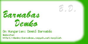 barnabas demko business card